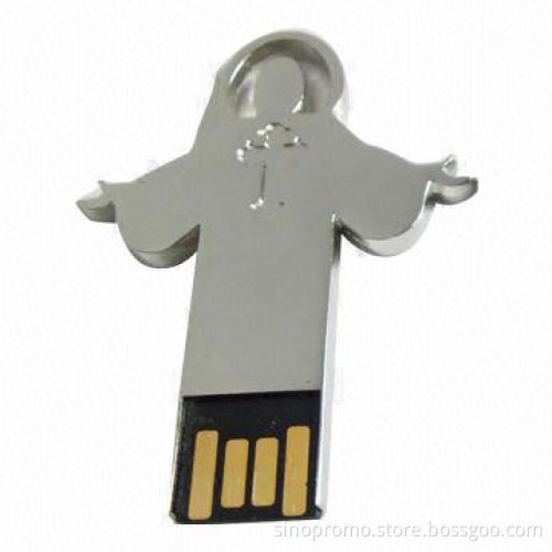 Christmas Metal USB Flash Drives with Up to 32GB Capacity, USB2.0/3.0 Interface